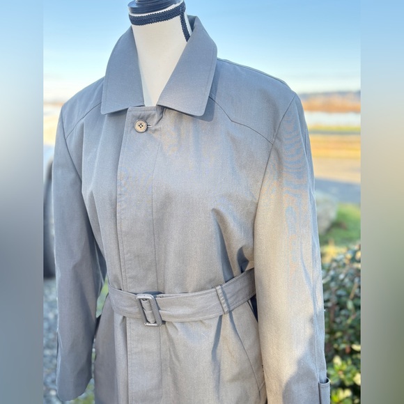 Yves Saint Laurent Grey Trench Coat | Luxury Classic Sz M/L - Picture 4 of 8